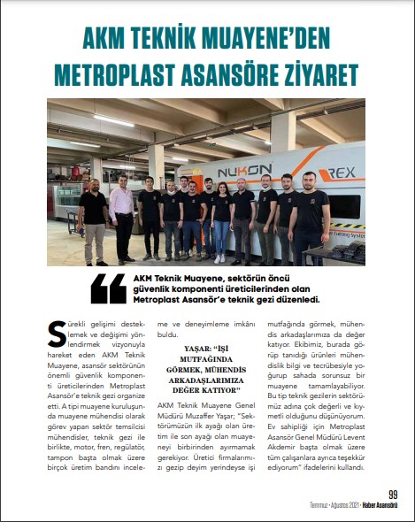 Metroplast Asansöre Ziyaret