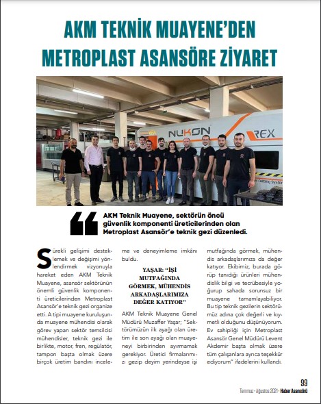 Metroplast Asansöre Ziyaret